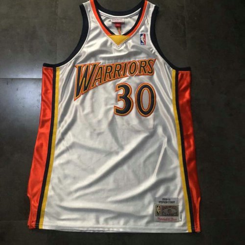 30 Curry Warriors Vintage 2009-10 Maillot Blanc